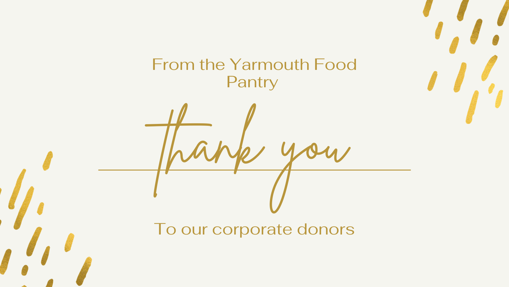 Thank You to our Corporate Donors – Yarmouth Food Pantry